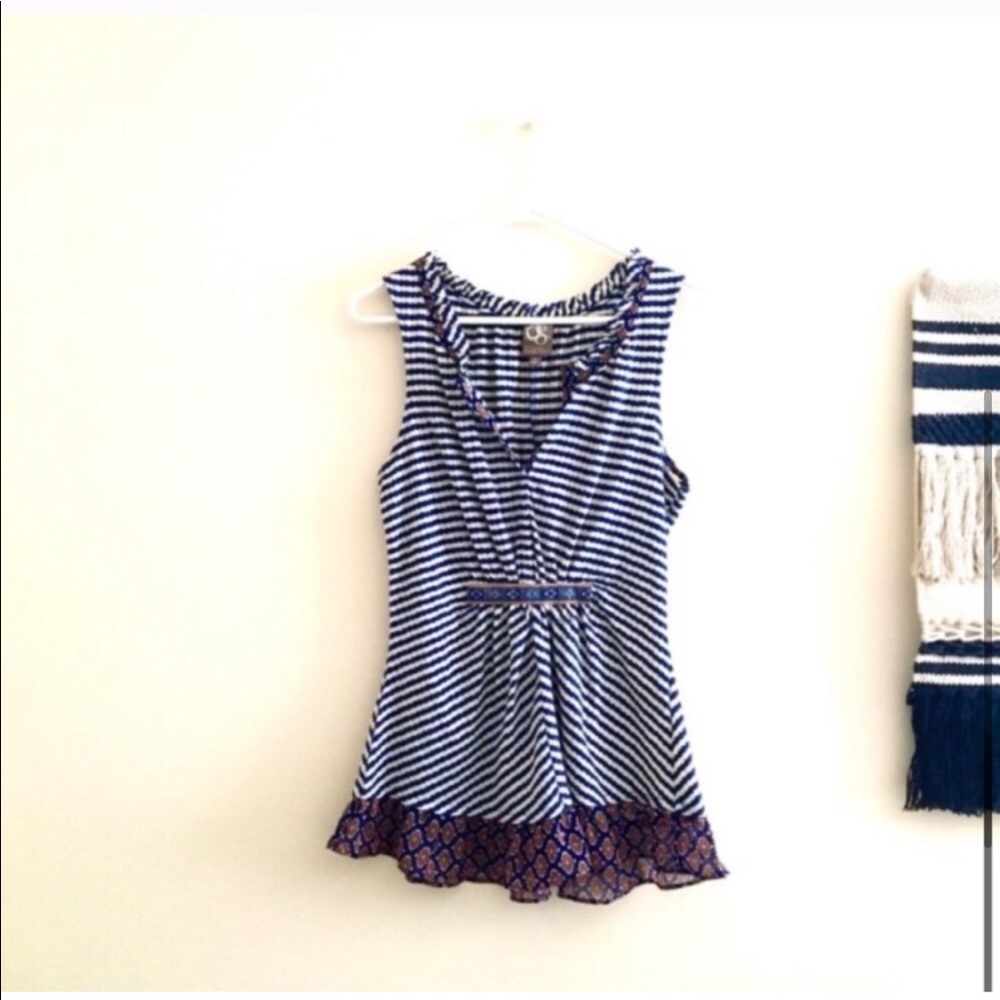 Anthropologie Patterned Sleeveless One September Top
